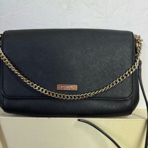 Kate Spade Greer Laurel Way Leather Crossbody Shoulder Convert Bag Chain Strap - Picture 14 of 16